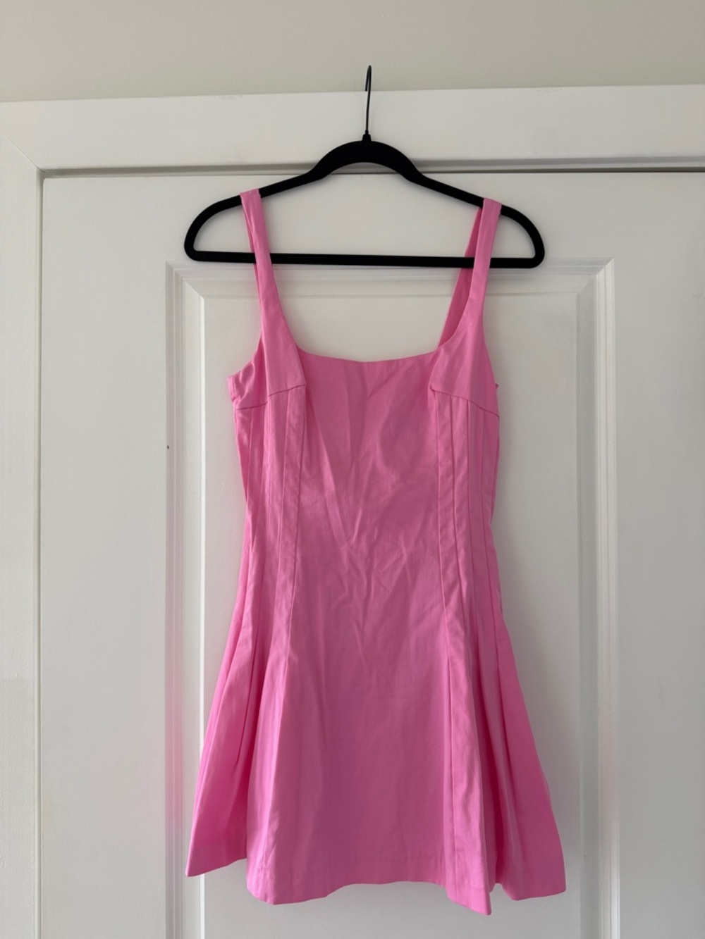 Zara Pink Square-Neck Mini Dress